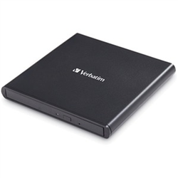 Verbatim External Slimline Mobile CD/DVD Writer USB 2.0 Black