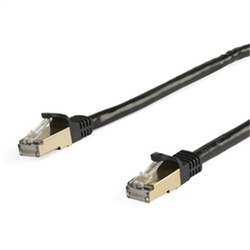 5m CAT6a Ethernet Cable - Black - RJ45 Snagless Connectors - CAT6a STP Cord - Copper Wire - Network Cable (6ASPAT5MBK)