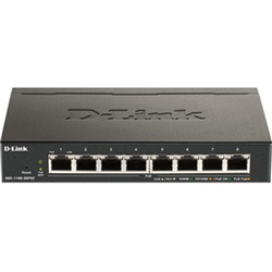 8-Port Smart Managed Switch with 8 PoE+ ports. PoE budget 64W.