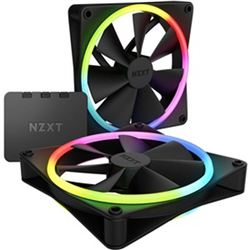 F140RGB Duo - 140mm Dual-sided RGB Fan - Twin Pack Black w/RGB Controller