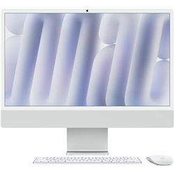 24-inch iMac with Retina 4.5K display: Apple M4 chip with 8-core CPU and 8-core GPU- 16GB- 256GB SSD - Silver