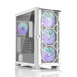 Zalman Z10 DUO WHITE- Mid-Tower- Tempered Glass- Drive Bays: 2x3.5