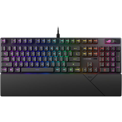 ROG Strix Scope II RX gaming keyboard with pre-lubed ROG RX optical switches IP57 waterproof protection sound-dampening foam