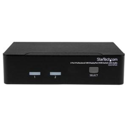 Startech 2 Port Single DISPLAYPORT KVM SWITCH- USB- AUDIO- No CABLE- 3YR
