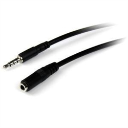 Startech 2M 3.5MM Audio Extension Cable - 4 Position TRRS - M/F- LTW