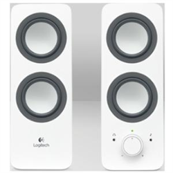 Logitech Z200 Stereo SPEAKERS-RMS(5W)-3.5MM(1)-WHITE-2YR WTY