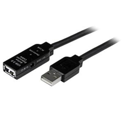 Startech 10M USB2.0 A To A Extension CABLE- M/F- BLACK- LED- LTW