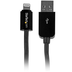 3m (10ft) Long Black Apple 8-pin Lightning Connector to USB Cable for iPhone / iPod / iPad - Charge and Sync Cable - 3 meter Black Lightning to USB Cable