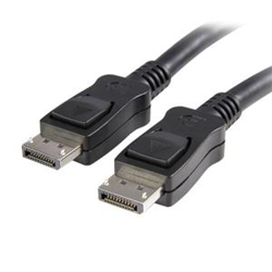 7m DisplayPort Cable with Latches - High Resolution DP Cable - Black Latching DisplayPort Male to Male Cable - DP to DP 23 ft