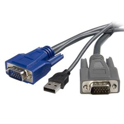 Startech 1.8M /6FT ULTRA-THIN USB Vga 2-IN-1 KVM Cable - USB Vga KVM Cable LTW