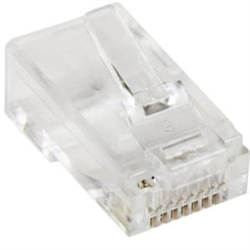 Cat 5E RJ45 Solid Modular Plug Connector - 50 Pack