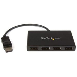 MST Hub - DisplayPort to 4x DisplayPort - Multi Stream Transport Hub - DP 1.2 to DP - Use this multi stream transport hub to connect four DP monitors to a single DP 1.2 port