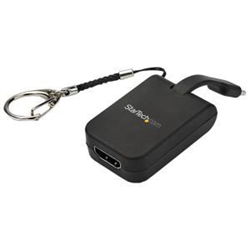 Portable USB C to HDMI Adapter - Quick-Connect Keychain - 4K 30Hz USB Type C Video Converter- Built-In Flex Cable (CDP2HDFC)
