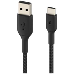 BOOST CHARGE USB-A to USB-C Cable_Braided 1M Black
