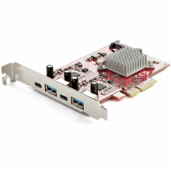 Startech 4-PORT USB PCIE CARD- 10GBPS 2X USB-C/2X USB-A - 2 Controllers 2 Yr