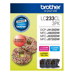Lc233 COLOUR Value Pack 1XCYAN 1X Magenta 1X Yellow