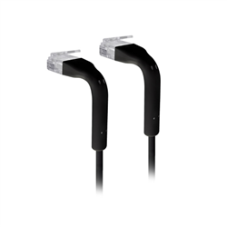 Ubiquiti UniFi Patch Cable Single Unit- 0.1m- Black- Both End Bendable to 90 Degree- RJ45 Ethernet Cable- Cat6- Ultra-Thin 3mm Diameter