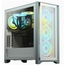 4000D Airflow Tempered Glass Mid-Tower Case- White