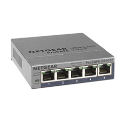 NETGEAR (GS105E) 5-PORT WEB MANAGED SWITCH- GbE+(5)- LIFE WTY