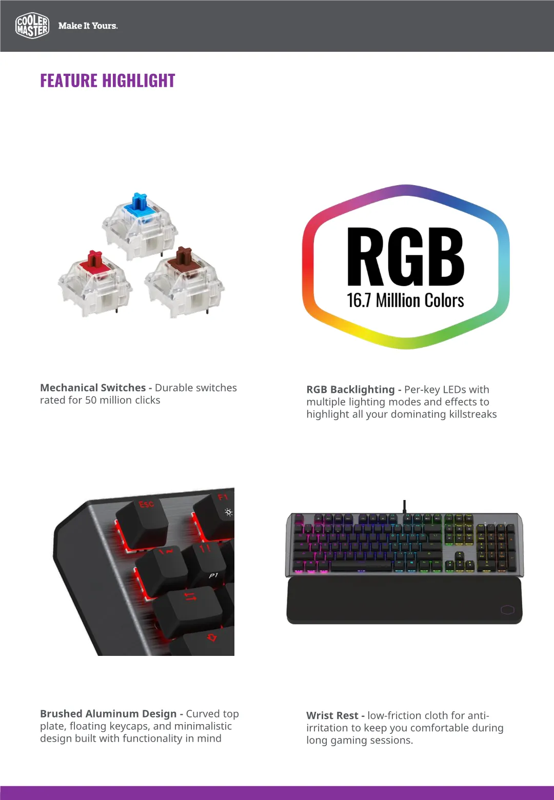 Cooler Master Ck550 V2 Rgb Mechanical Keyboard Cherry Red Switch Itnest Australia