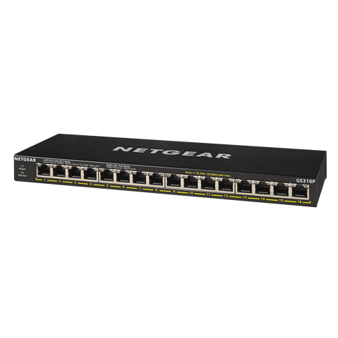 NETGEAR (GS316P) SOHO 16-PORT POE+ GbE UNMAN - GS316P-100AJS